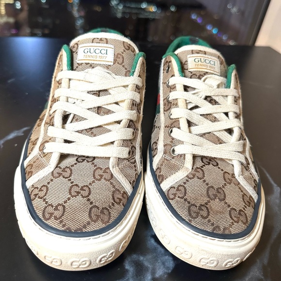 Monogram Lace-up Low Top Sneaker Gucci 1977 trainers - Picture 1 of 8